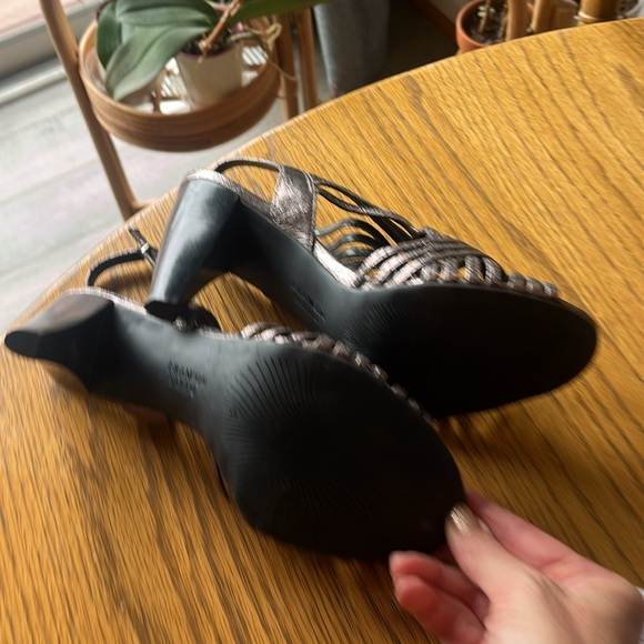 Brand new Franco Sarto shiny silver gray heels; great for going out! - Picture 3 of 5